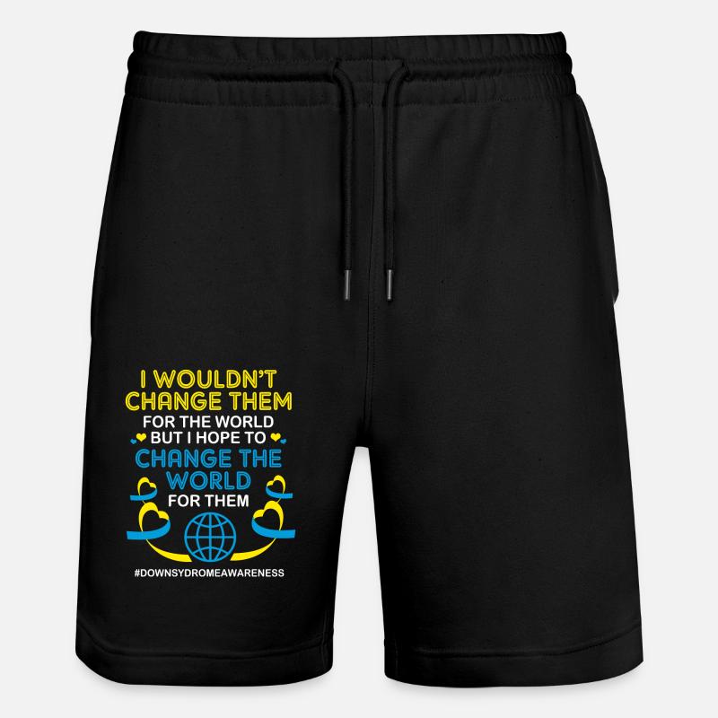 Trisomie 21 - Short de jogging bio TRAINER Stanley/Stella unisexe - noir