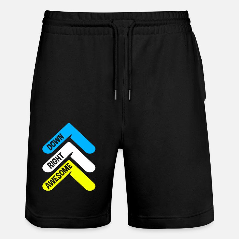 Down Syndrom - Stanley/Stella Unisex Bio Joggingshorts Trainer  - Schwarz