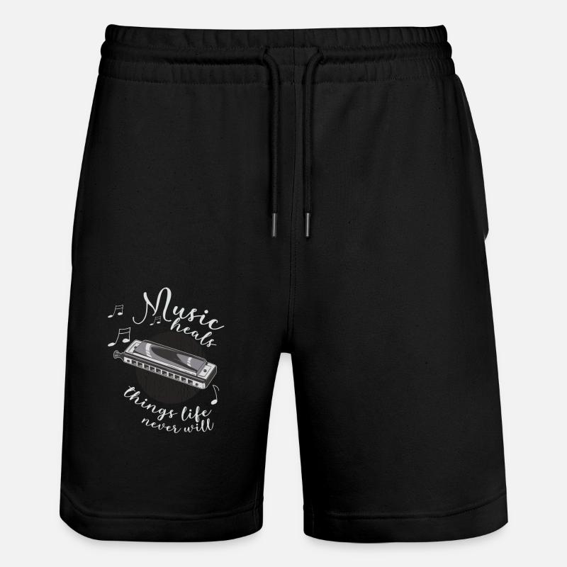 Harmoniciste Musicien Harmonica - Short de jogging bio TRAINER Stanley/Stella unisexe - noir