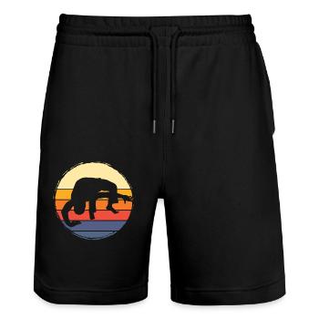 Capoeira - Stanley/Stella Trainer Unisex Organic Jogging Shorts - black - Front - Nik (191cm) & Marisol (170cm)