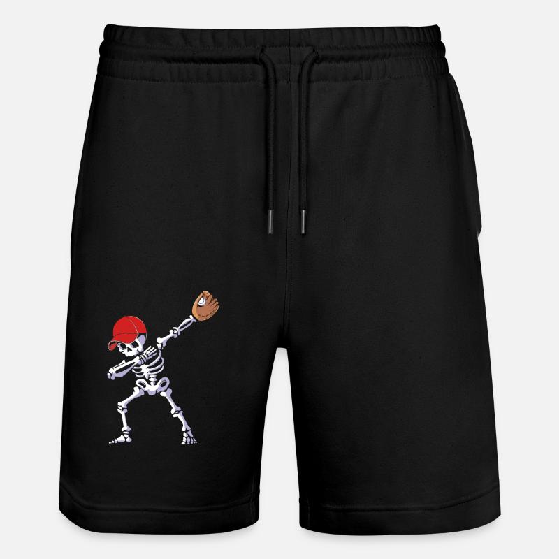 Baseball Squelette Halloween - Short de jogging bio TRAINER Stanley/Stella unisexe - noir