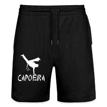 Capoeira - Stanley/Stella Trainer Unisex Organic Jogging Shorts - black - Front - Nik (191cm) & Marisol (170cm)