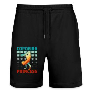 Capoeira Princesse - Short de jogging bio TRAINER Stanley/Stella unisexe - noir - Devant - Nik (191cm) & Marisol (170cm)