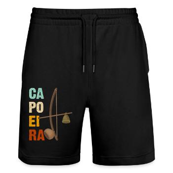 Capoeira - Short de jogging bio TRAINER Stanley/Stella unisexe - noir - Devant - Nik (191cm) & Marisol (170cm)
