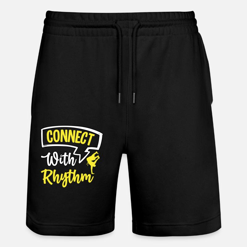 Connectez-vous avec Rhythmus - Short de jogging bio TRAINER Stanley/Stella unisexe - noir
