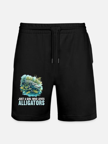 Alligatoren Alligator - Stanley/Stella Unisex Bio Joggingshorts Trainer  - Schwarz