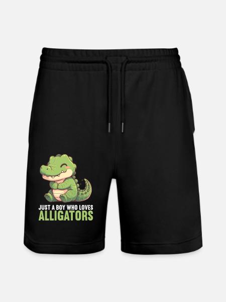 Alligatoren Alligator - Stanley/Stella Unisex Bio Joggingshorts Trainer  - Schwarz