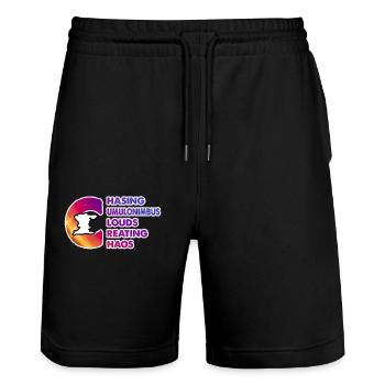 Tenue d’amateur de météorologie Weather Storm Chaser - Short de jogging bio TRAINER Stanley/Stella unisexe - noir - Devant - Nik (191cm) & Marisol (170cm)