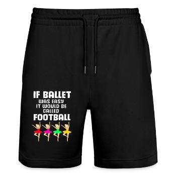 Ballett Ballett-Tänzerin - Stanley/Stella Unisex Bio Joggingshorts Trainer  - Schwarz - Vorne - Nik (191cm) & Marisol (170cm)