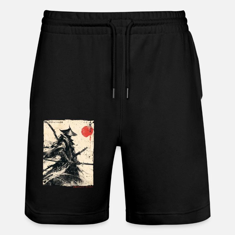 Samurai Fighter - Illustration japonaise Ukiyo-e - Short de jogging bio TRAINER Stanley/Stella unisexe - noir
