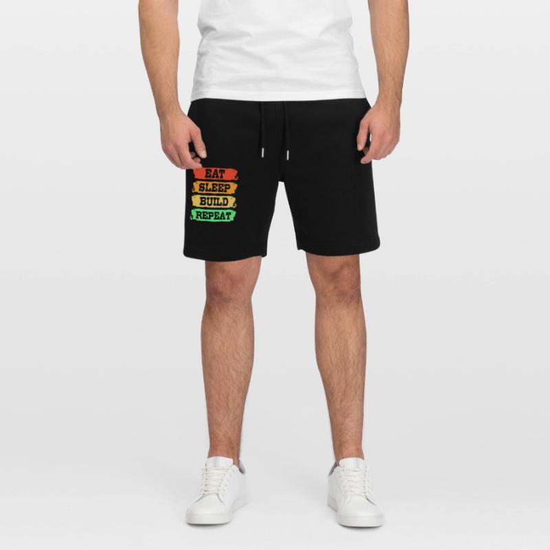 Construction worker construction site Stanley/Stella Trainer Unisex Organic Jogging Shorts
