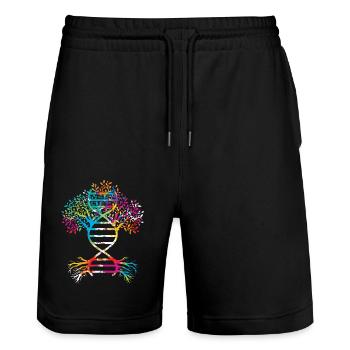 Family tree genealogy - Stanley/Stella Trainer Unisex Organic Jogging Shorts - black - Front - Nik (191cm) & Marisol (170cm)