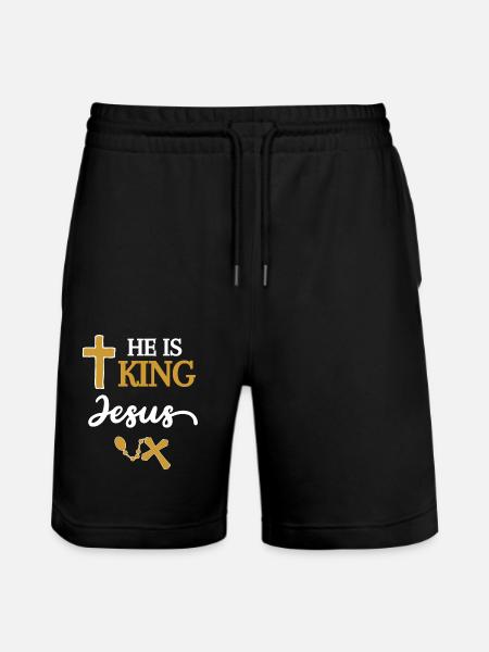 Jésus-Christ Il est Roi - Short de jogging bio TRAINER Stanley/Stella unisexe - noir