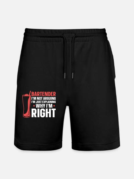Bartender Mixologist Bartender I'm - Stanley/Stella Trainer Unisex Organic Jogging Shorts - black