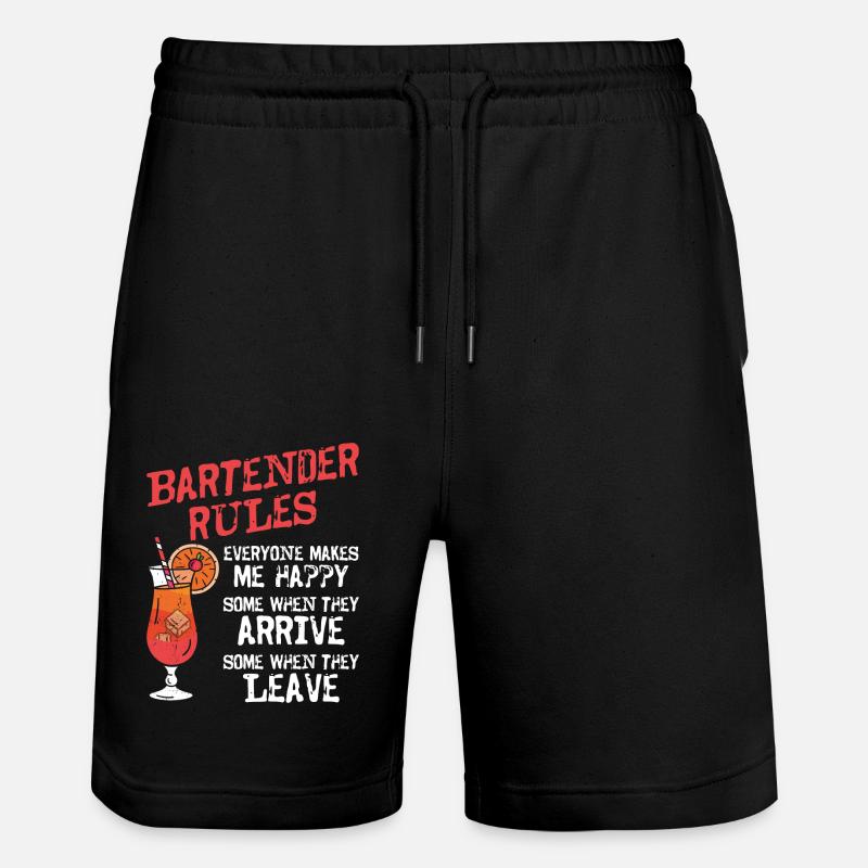 Barman Mixologue Barman - Short de jogging bio TRAINER Stanley/Stella unisexe - noir