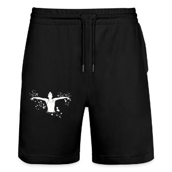 Artistic Swim Team Synchronschwimmen - Stanley/Stella Unisex Bio Joggingshorts Trainer  - Schwarz - Vorne - Nik (191cm) & Marisol (170cm)