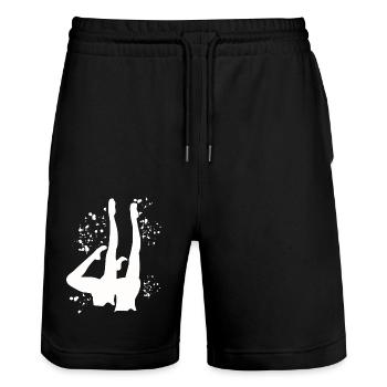 Artistic Swim Team Synchronschwimmen - Stanley/Stella Unisex Bio Joggingshorts Trainer  - Schwarz - Vorne - Nik (191cm) & Marisol (170cm)