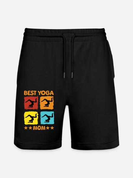 Best Yoga Mom - Stanley/Stella Trainer Unisex Organic Jogging Shorts - black
