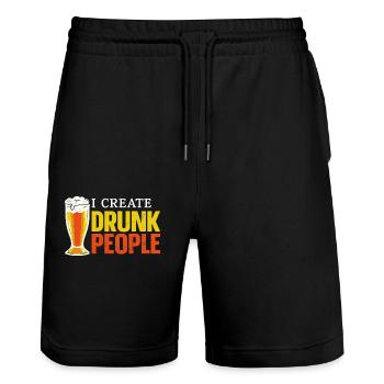 Bartender Mixologist I Create - Stanley/Stella Unisex Bio Joggingshorts Trainer  - Schwarz - Vorne - Nik (191cm) & Marisol (170cm)