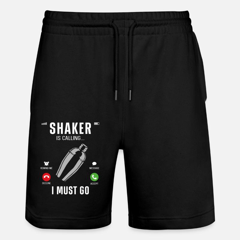 Bartender Mixologist Phone Display - Stanley/Stella Unisex Bio Joggingshorts Trainer  - Schwarz