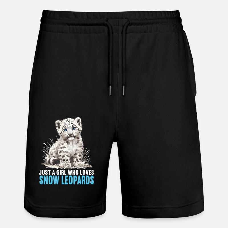 Léopard des neiges Schneeleoparden Schneeleopard - Short de jogging bio TRAINER Stanley/Stella unisexe - noir