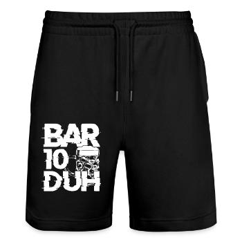 Bartender Mixologist Bar-10-Duh - Stanley/Stella Trainer Unisex Organic Jogging Shorts - black - Front - Nik (191cm) & Marisol (170cm)