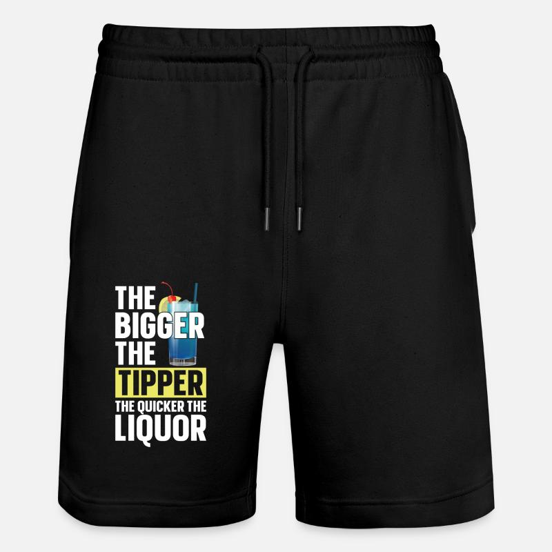 Bartender Mixologist The Bigger - Stanley/Stella Unisex Bio Joggingshorts Trainer  - Schwarz