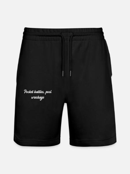 Billiards - Pocket battles, pool wreckage - Stanley/Stella Trainer Unisex Organic Jogging Shorts - black