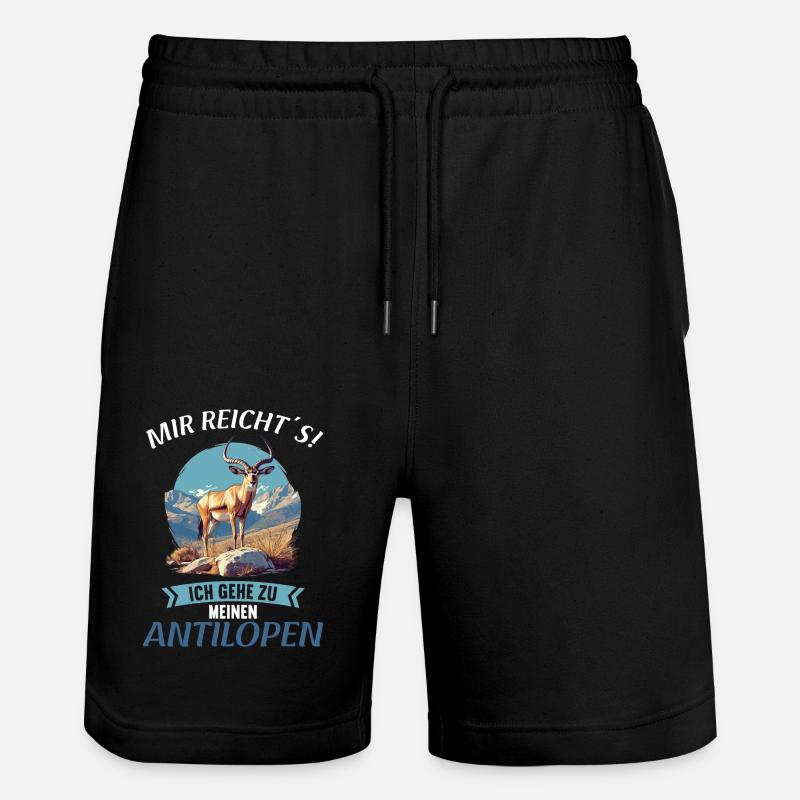 Antelope Antilopen Antilope - Stanley/Stella Trainer Unisex Organic Jogging Shorts - black