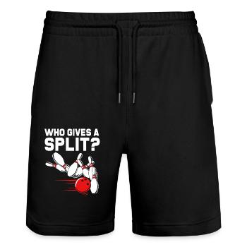 Bowling - Stanley/Stella Unisex Bio Joggingshorts Trainer  - Schwarz - Vorne - Nik (191cm) & Marisol (170cm)