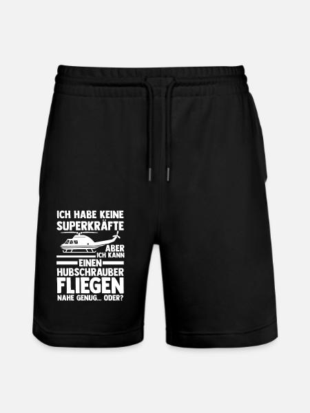 Pilot Helicopter Helicopter - Stanley/Stella Trainer Unisex Organic Jogging Shorts - black