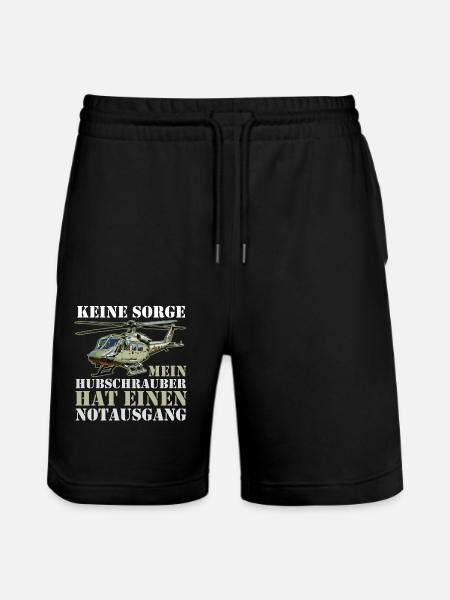 Pilot Helicopter Helicopter - Stanley/Stella Trainer Unisex Organic Jogging Shorts - black