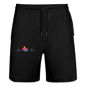 Figure Skating Ice Skating Figure Skating - Stanley/Stella Trainer Unisex Organic Jogging Shorts - black - Front - Nik (191cm) & Marisol (170cm)