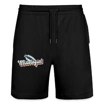 Bartender Mixologist Retro Vintage - Stanley/Stella Trainer Unisex Organic Jogging Shorts - black - Front - Nik (191cm) & Marisol (170cm)