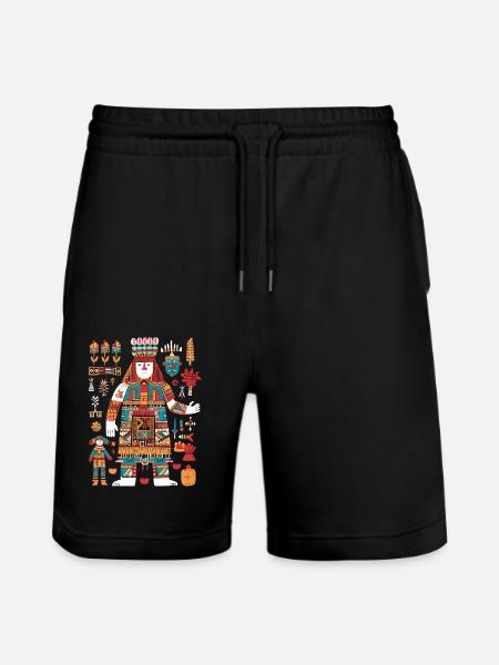 Itzamna Maya God Mayan Mythology - Stanley/Stella Trainer Unisex Organic Jogging Shorts - black