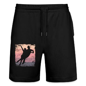 Patinage artistique Patinage artistique Patinage sur glace - Short de jogging bio TRAINER Stanley/Stella unisexe - noir - Devant - Nik (191cm) & Marisol (170cm)