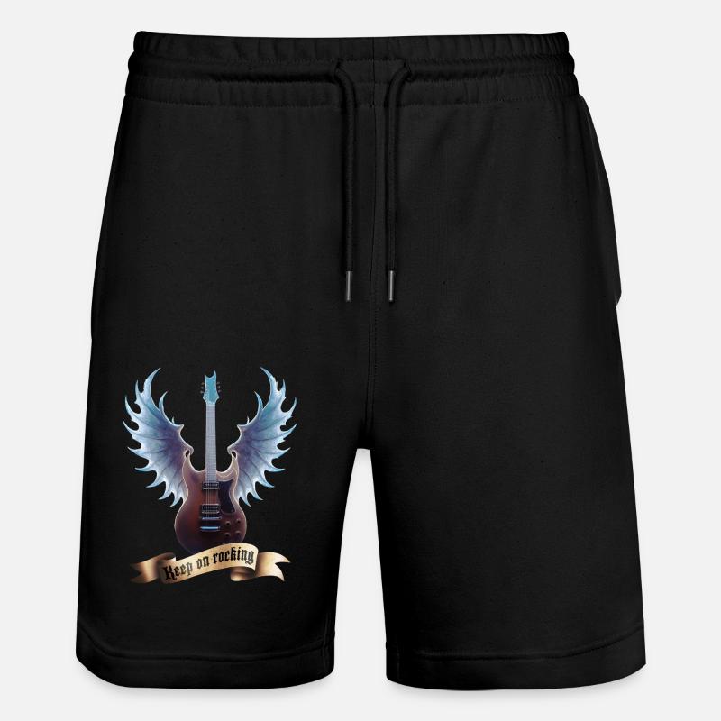 Guitare Rock 2024 03 - Short de jogging bio TRAINER Stanley/Stella unisexe - noir