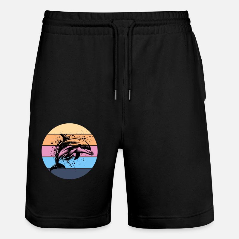 Dolphin - Stanley/Stella Trainer Unisex Organic Jogging Shorts - black