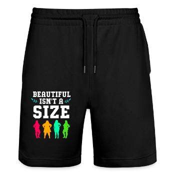 Body Positivity Feminist Feminism Feminist - Stanley/Stella Trainer Unisex Organic Jogging Shorts - black - Front - Nik (191cm) & Marisol (170cm)