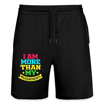 Body Positivity Feminist Feminism Feminist - Stanley/Stella Trainer Unisex Organic Jogging Shorts - black - Front - Nik (191cm) & Marisol (170cm)