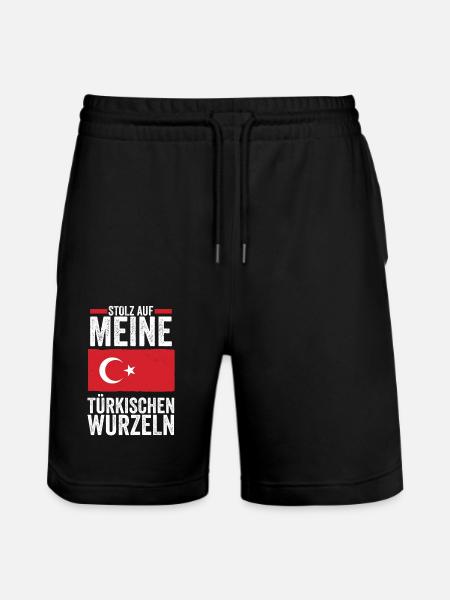 Turks Turkish Turkey - Stanley/Stella Trainer Unisex Organic Jogging Shorts - black