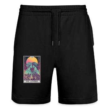 Tarot Cards Tarot Card The Lovers The Lovers - Stanley/Stella Trainer Unisex Organic Jogging Shorts - black - Front - Nik (191cm) & Marisol (170cm)