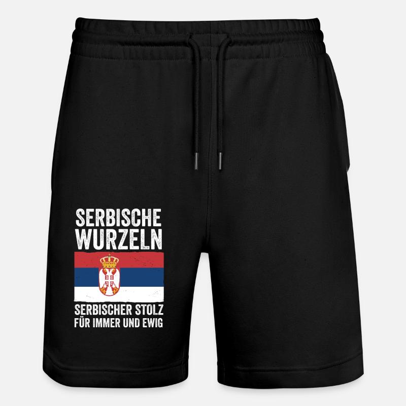 Serbe Serbe Serbie - Short de jogging bio TRAINER Stanley/Stella unisexe - noir