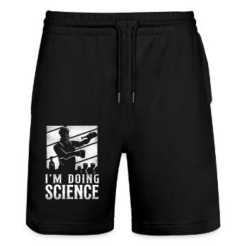 Bartender Mixologist I'm Doing - Stanley/Stella Unisex Bio Joggingshorts Trainer  - Schwarz - Vorne - Nik (191cm) & Marisol (170cm)
