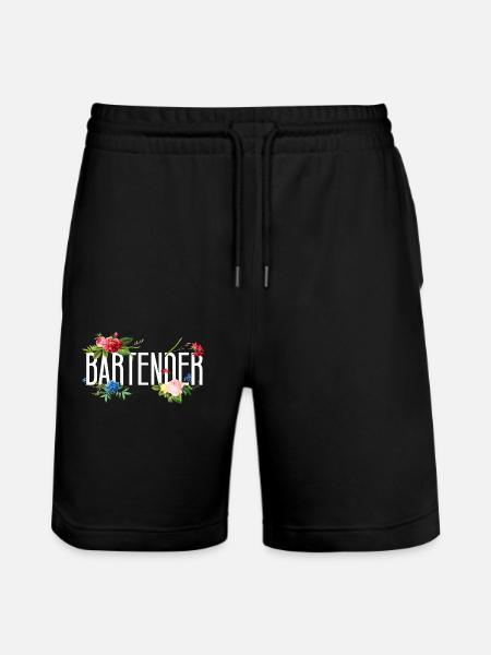 Barman Mixologue Fleurs - Short de jogging bio TRAINER Stanley/Stella unisexe - noir