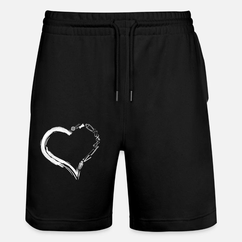 Barman Mixologue Cœur - Short de jogging bio TRAINER Stanley/Stella unisexe - noir