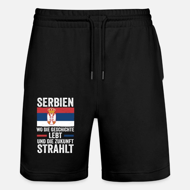 Serbe Serbe Serbie - Short de jogging bio TRAINER Stanley/Stella unisexe - noir