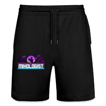 Bartender Mixologist 80s 90s Retro - Stanley/Stella Unisex Bio Joggingshorts Trainer  - Schwarz - Vorne - Nik (191cm) & Marisol (170cm)