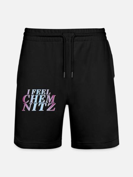 I FEEL CHEMNITZ - Stanley/Stella Trainer Unisex Organic Jogging Shorts - black