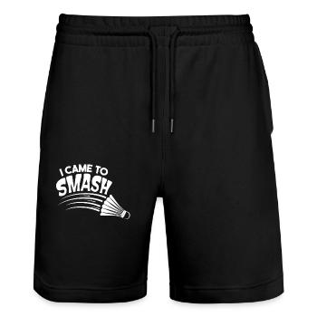 Je suis venu pour briser le motif du badminton pour - Short de jogging bio TRAINER Stanley/Stella unisexe - noir - Devant - Nik (191cm) & Marisol (170cm)